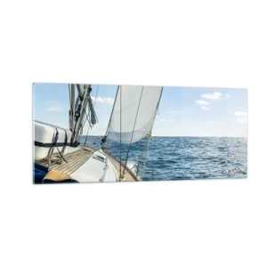 Schilderen op glas - Ahoi, avontuur - 100x40 cm
