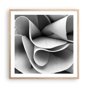 Een poster in een licht eiken lijst - Het gebeurt in de ruimte - 60x60 cm