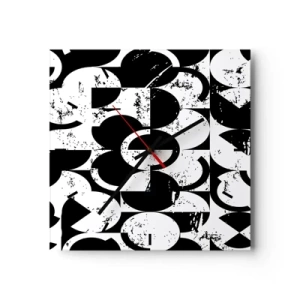 Wandklok - Klok - Wit is wit en zwart is zwart - 30x30 cm