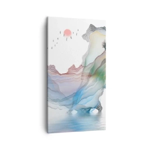 Schilderen op canvas - Op weg naar de kristallen bergen - 45x80 cm