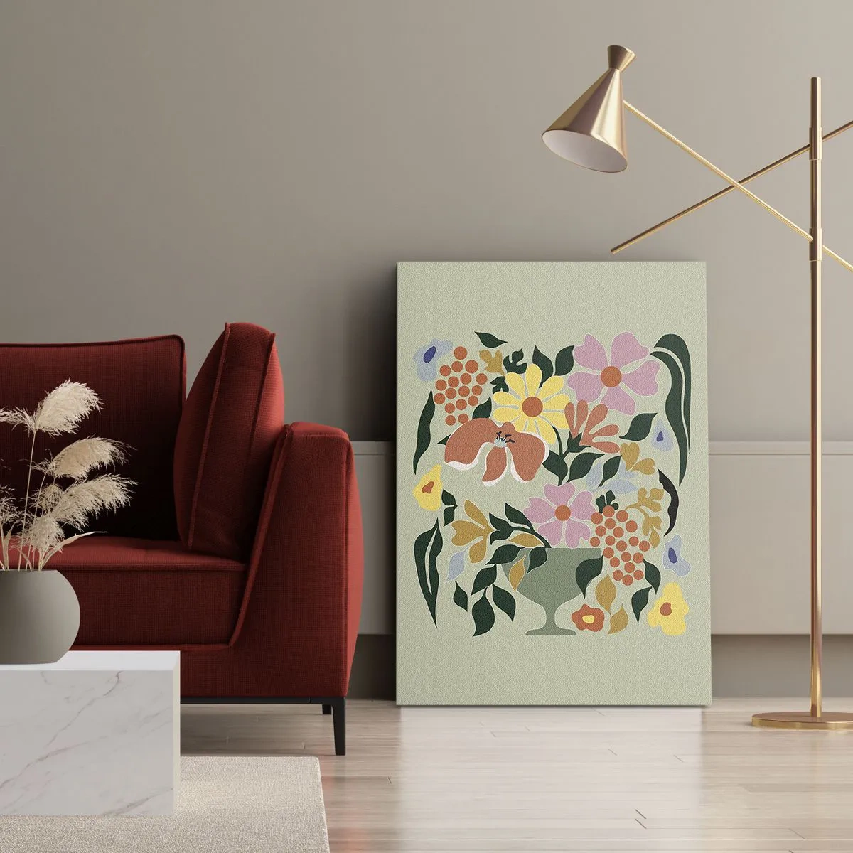 Schilderen op canvas - Een boeket vol leven - 50x70 cm