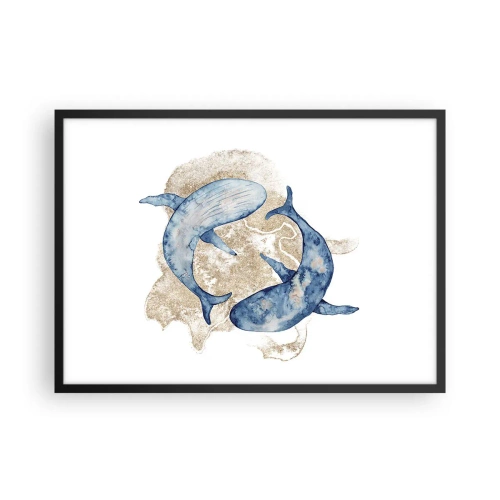 Poster in een zwarte lijst - Vriendschap of liefde? - 70x50 cm