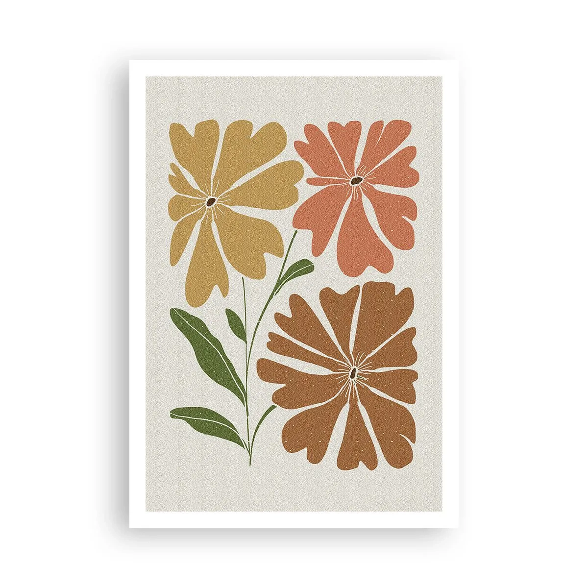 Poster - Natuur en geometrie - 70x100 cm