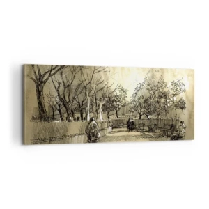 Schilderen op canvas - Een moment gestopt met een veer - 100x40 cm