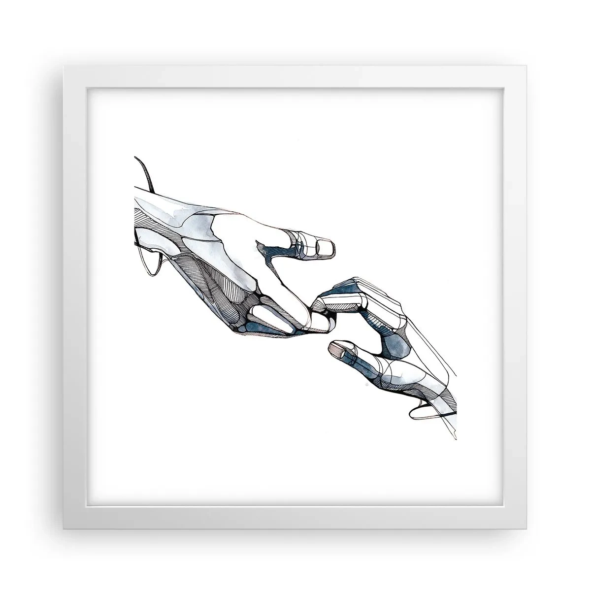 Poster in een witte lijst - Een goed gebaar - 30x30 cm