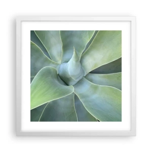 Poster in een witte lijst - De geboorte van groen - 40x40 cm