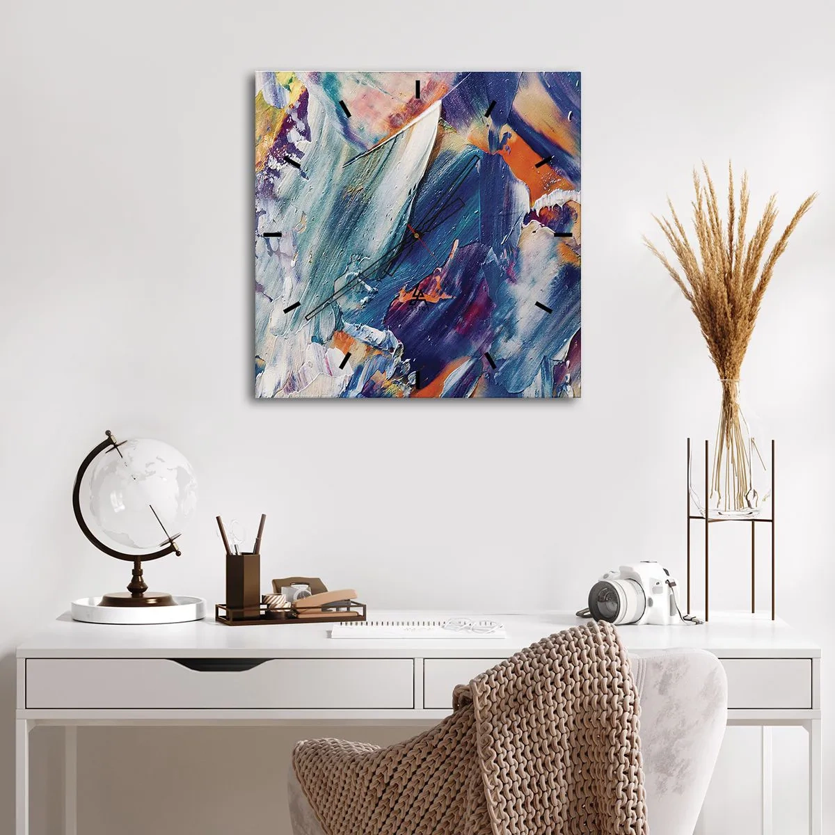 Wandklok - Klok - Kleur verwarring - 30x30 cm