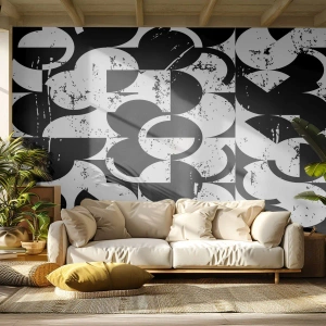 Zelfklevend Fotobehang Deluxe Sticker - Wit is wit en zwart is zwart - Abstractie, Deel, Grafisch - 250x175 cm