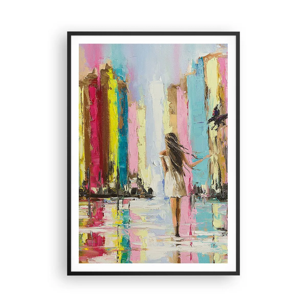 Poster in een zwarte lijst - Volg mij - 70x100 cm