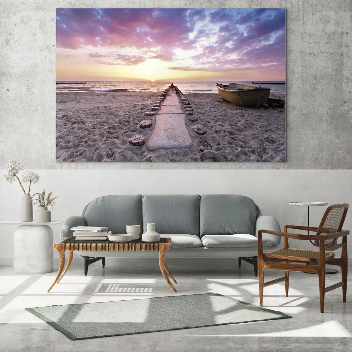 Schilderen op glas - Een moment van diepe ervaring - 120x50 cm