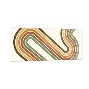 Schilderen op glas - Zigzag naar het doel - 100x40 cm
