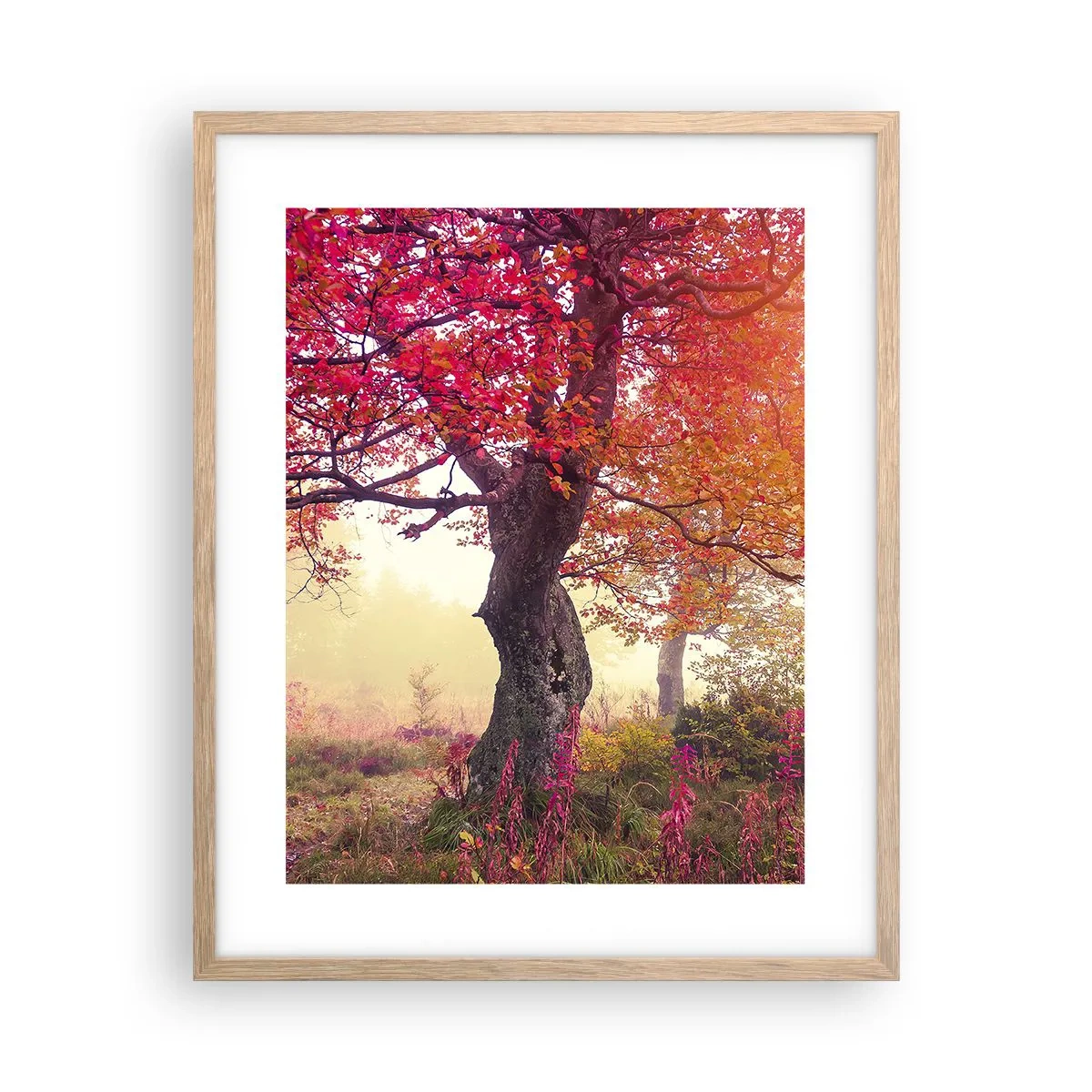 Een poster in een licht eiken lijst - Bloeiende razernij - 40x50 cm