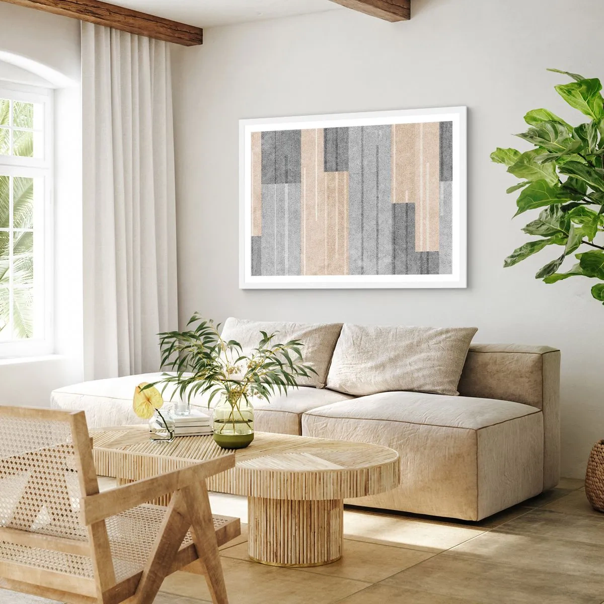 Poster in een witte lijst - Compositie: houd verticaal - 50x40 cm