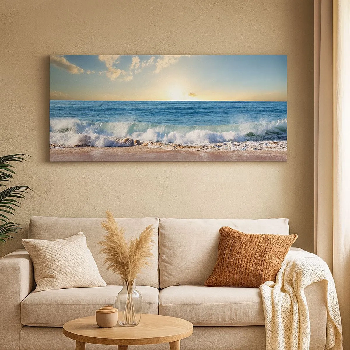 Schilderen op canvas - Beweging en stilte tegelijk - 100x40 cm