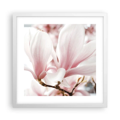 Poster in een witte lijst - Een overvloed aan tederheid - 40x40 cm