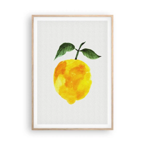 Een poster in een licht eiken lijst - Hoe proef je de zon? - 70x100 cm