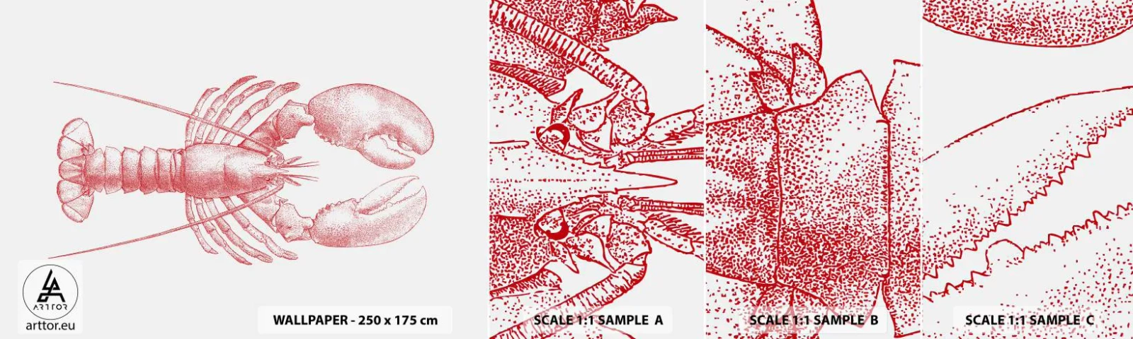 Fotobehang Staaltje Standard Eco - Een kreeft waardig Homer - Kreeft, Zeevruchten, Schelpdieren - 100x30 cm