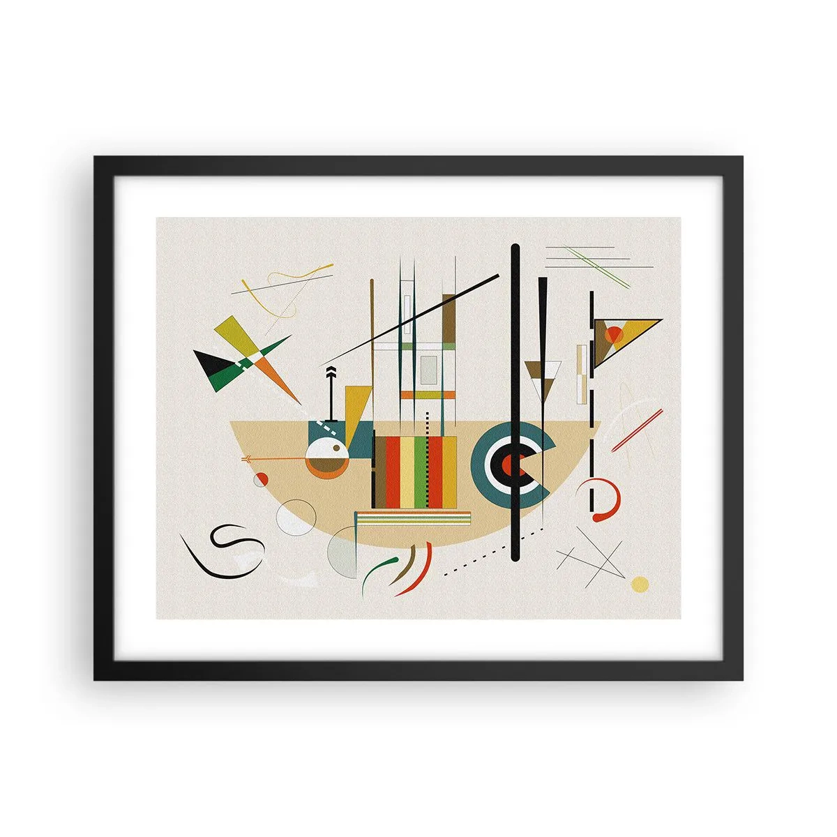 Poster in een zwarte lijst - En de wereld lacht - 50x40 cm