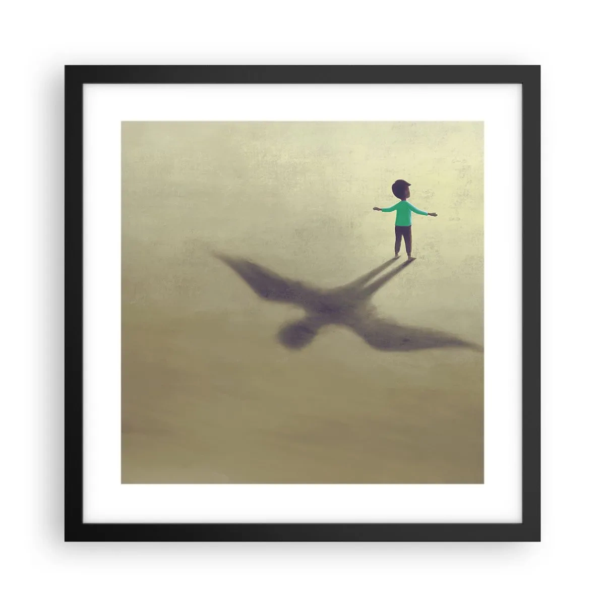 Poster in een zwarte lijst - De held van de toekomst - 40x40 cm