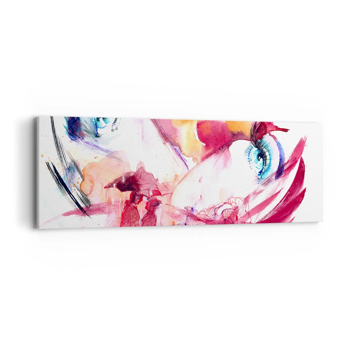 Schilderen op canvas - De wereld gedijt in nabijheid - 90x30 cm