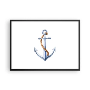 Poster in een zwarte lijst - Ahoi avontuur! - 70x50 cm