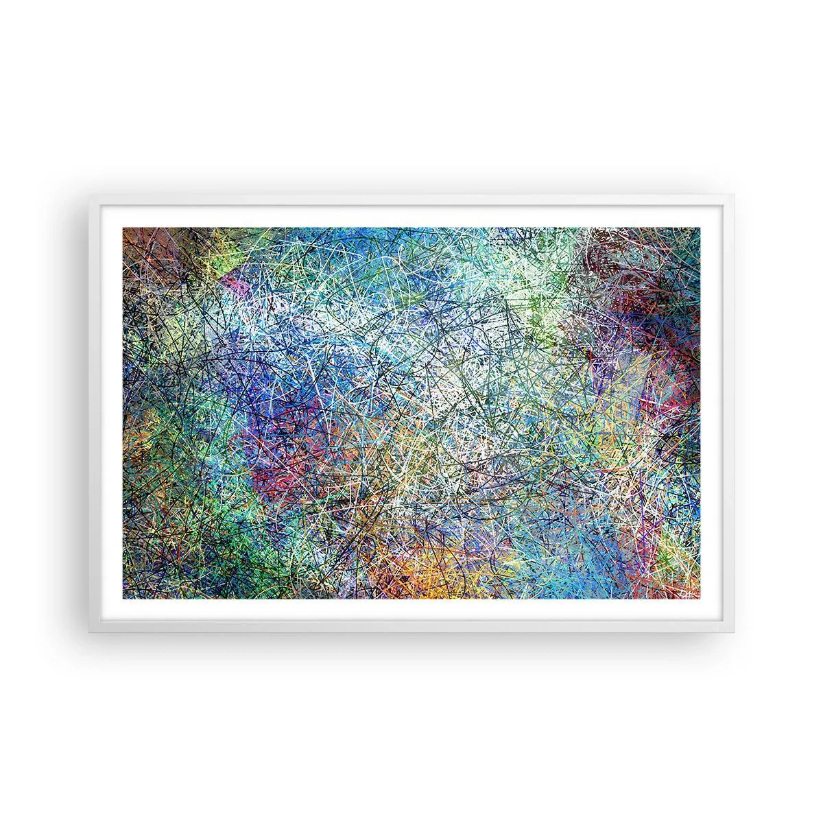 Poster in een witte lijst - Het is niet zo eenvoudig - 91x61 cm