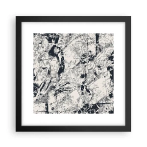 Poster in een zwarte lijst - Interpenetratie van tegenstellingen - 30x30 cm