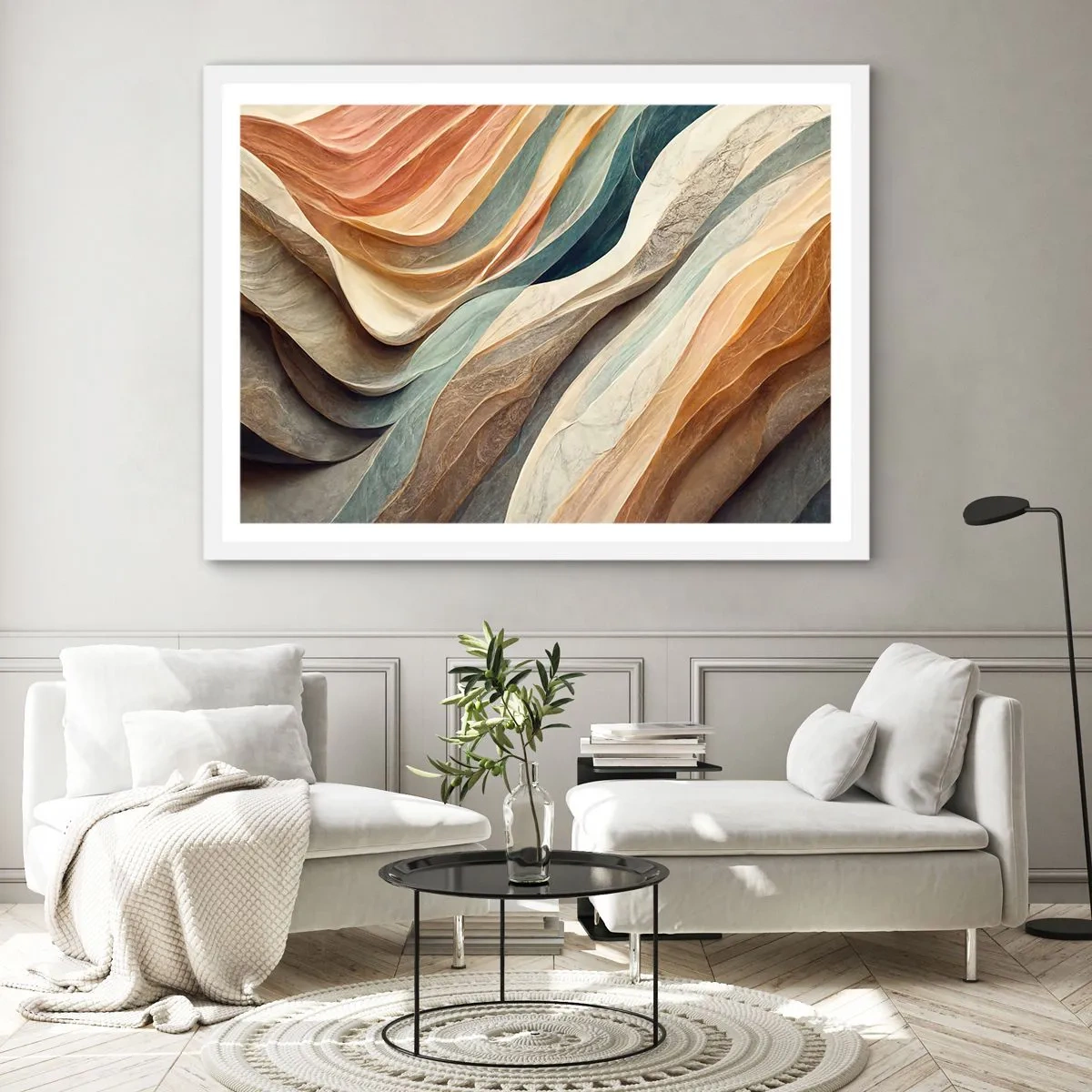 Poster in een witte lijst - Het moment vóór de verandering - 40x30 cm