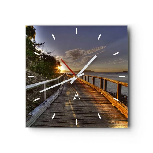 Wandklok - Klok - Ga, blijf naar de zon gaan - 40x40 cm