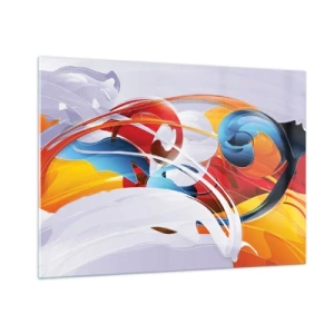 Schilderen op glas - De dans van de elementen - 100x70 cm