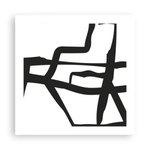 Poster - Zwart-wit ontwerp - 50x50 cm