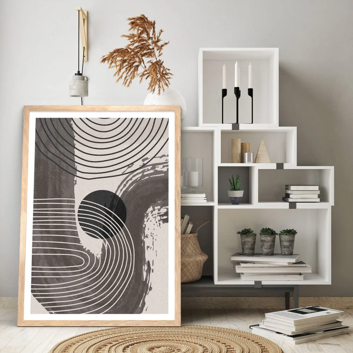 Een poster in een licht eiken lijst - Het ovaal wint - 30x40 cm