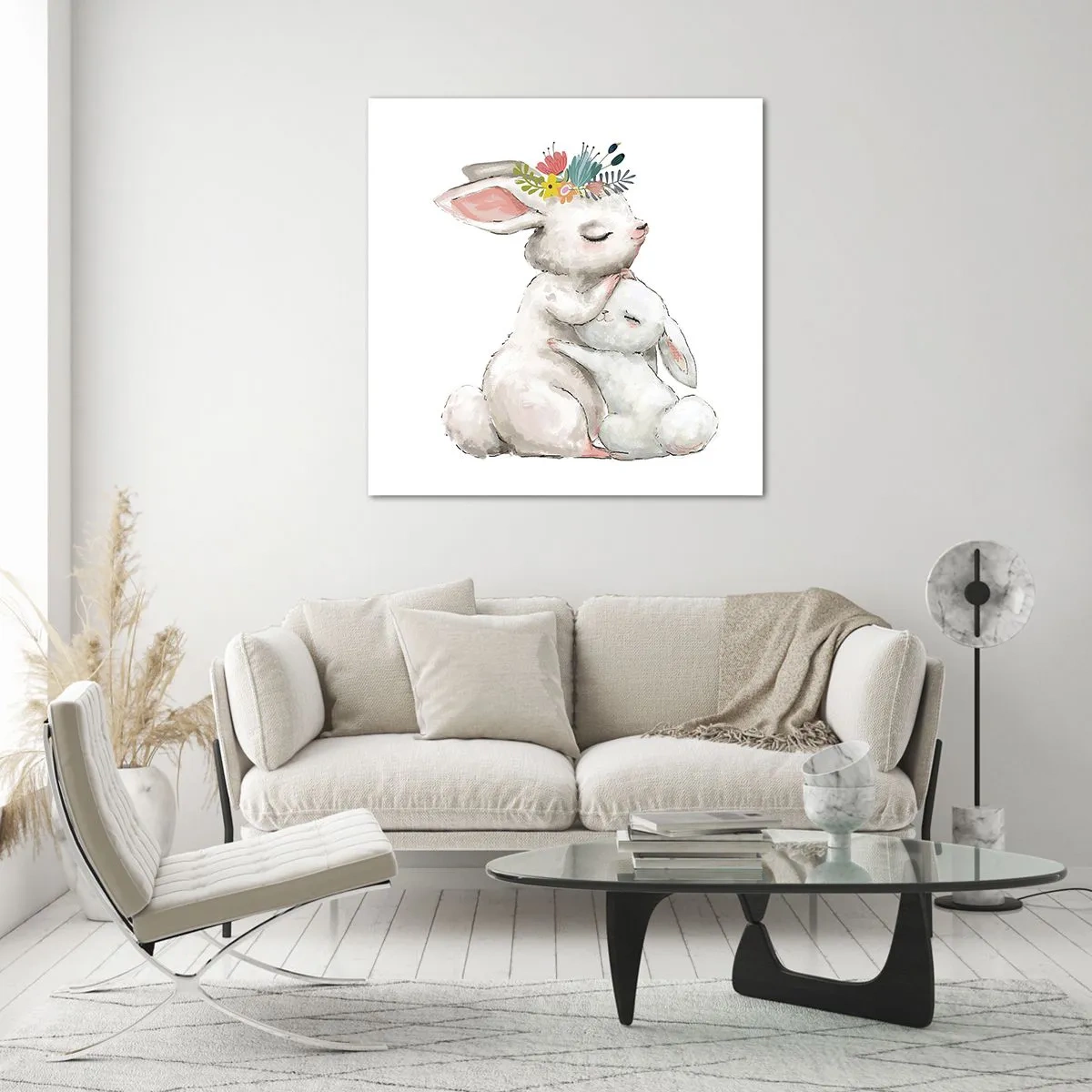 Schilderen op glas - Het is het beste met mama - 70x70 cm