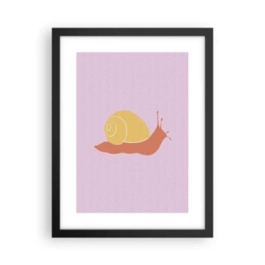 Poster in een zwarte lijst - Er is geen haast - 30x40 cm