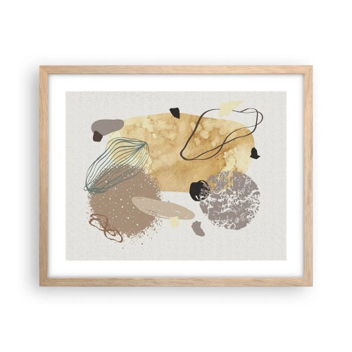 Een poster in een licht eiken lijst - Toegepaste plumcologie - 50x40 cm