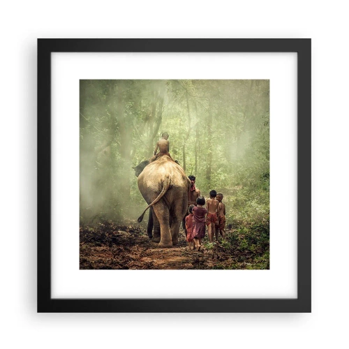 Poster in een zwarte lijst - Nieuw Jungle Boek - 30x30 cm