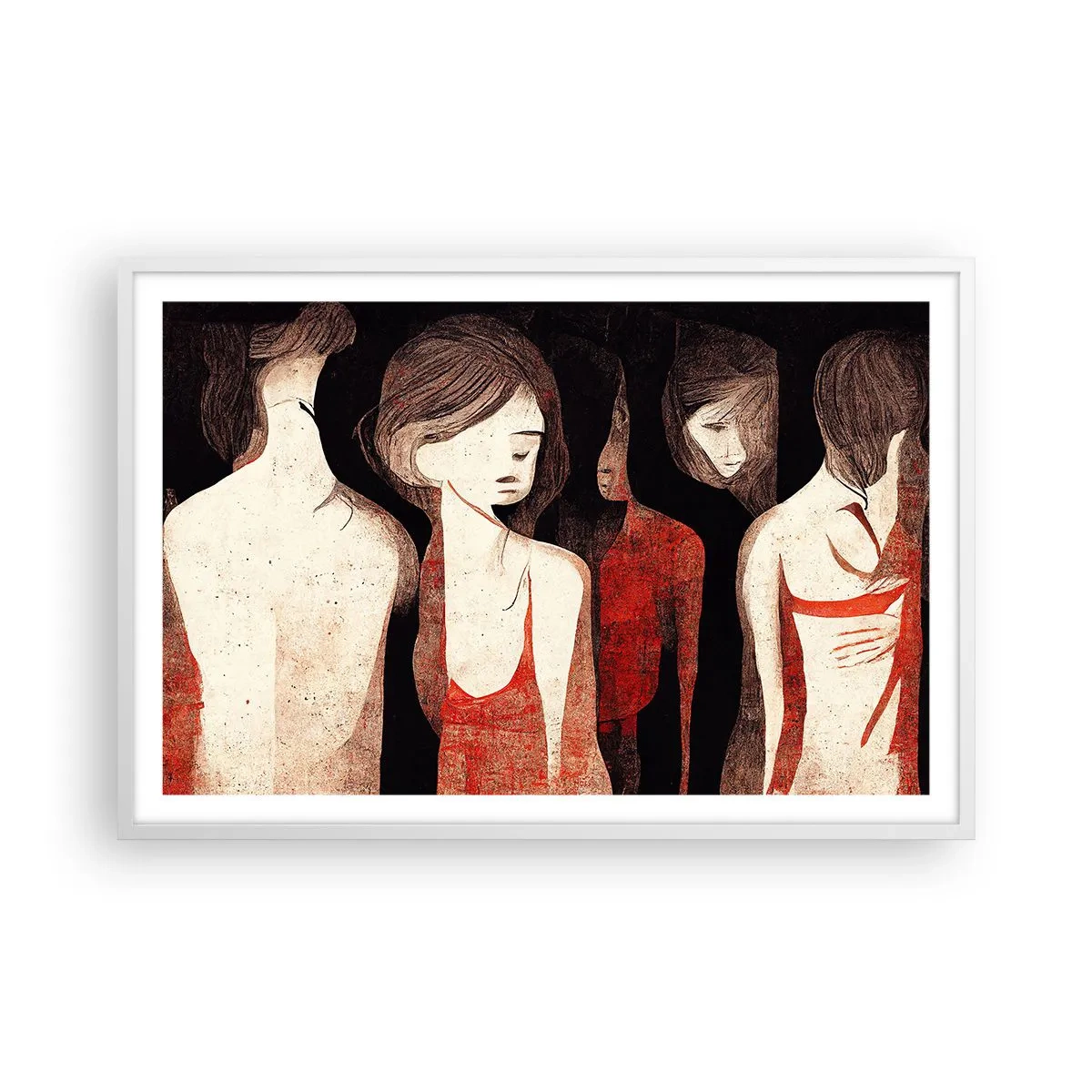 Poster in een witte lijst - Madonna's van duisternis - 91x61 cm