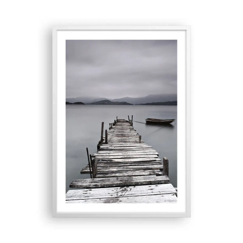 Poster in een witte lijst - Je kunt morgen gaan - 50x70 cm