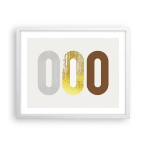 Poster in een witte lijst - Oooo! - 50x40 cm