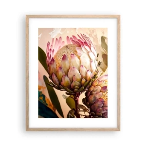 Een poster in een licht eiken lijst - Teeder omarmd - 40x50 cm