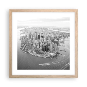 Een poster in een licht eiken lijst - Hoe niet lief te hebben? - 40x40 cm