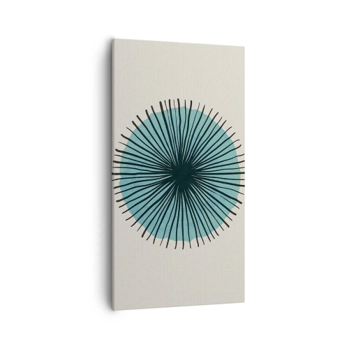 Schilderen op canvas - Stralend in het blauw - 55x100 cm
