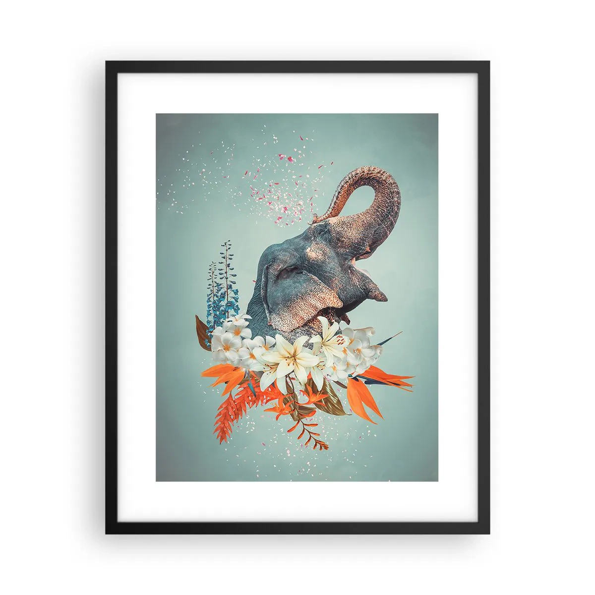 Poster in een zwarte lijst - Een gebrul van vreugde - 40x50 cm