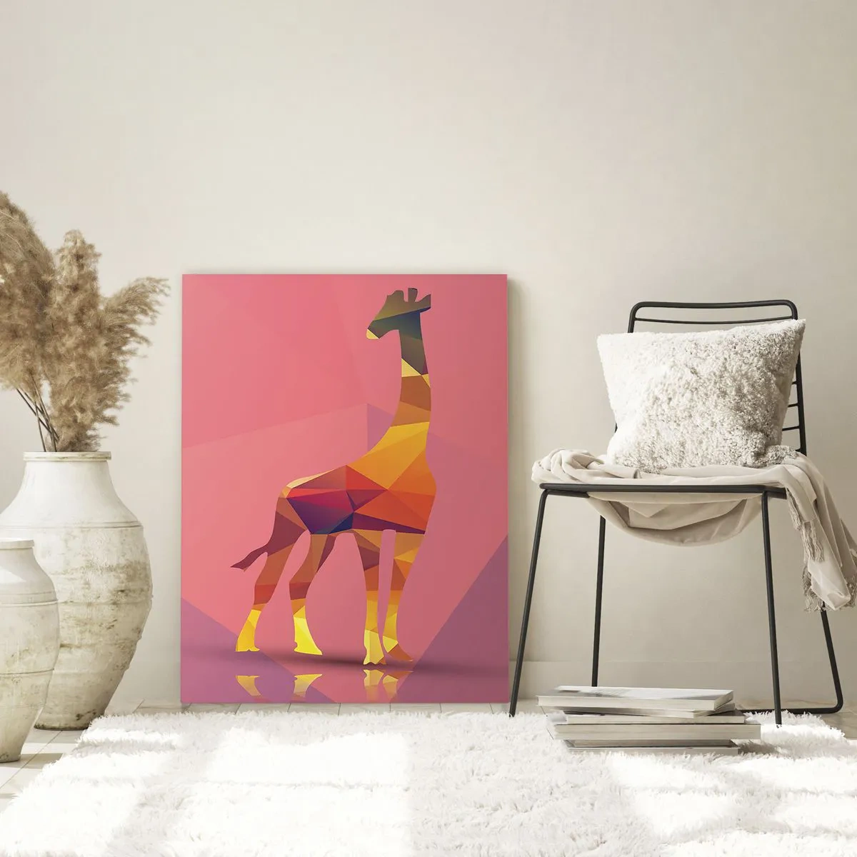 Schilderen op glas - In de kleuren van de savanne - 50x70 cm