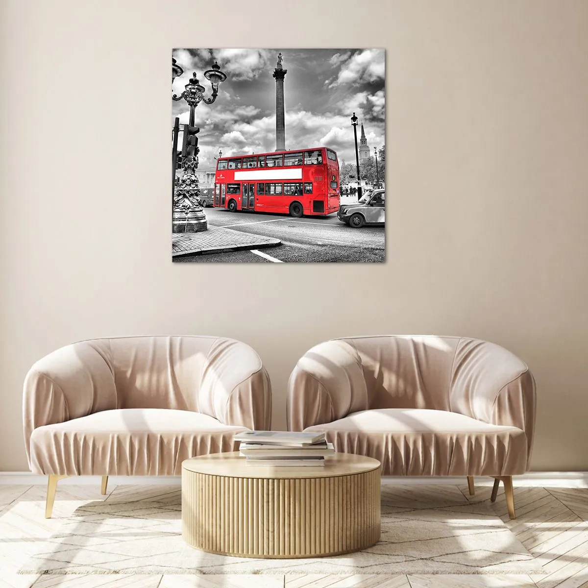 Schilderen op glas - De echte bloedbaan van de stad - 70x70 cm