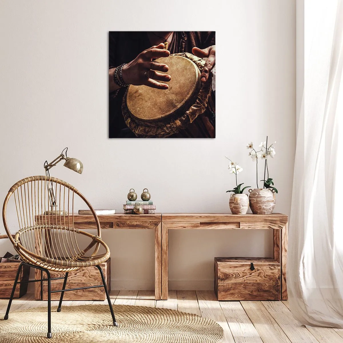 Schilderen op canvas - Op het ritme van het hart - 40x40 cm