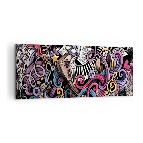 Schilderen op canvas - Ingewikkelde melodie - 100x40 cm