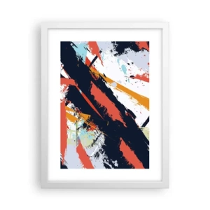 Poster in een witte lijst - Dynamische compositie - 30x40 cm