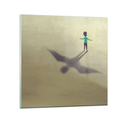 Schilderen op glas - De held van de toekomst - 70x70 cm