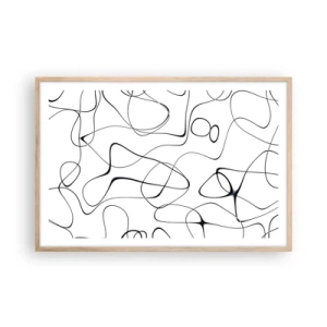 Een poster in een licht eiken lijst - Levenspaden, wisselvalligheden - 91x61 cm